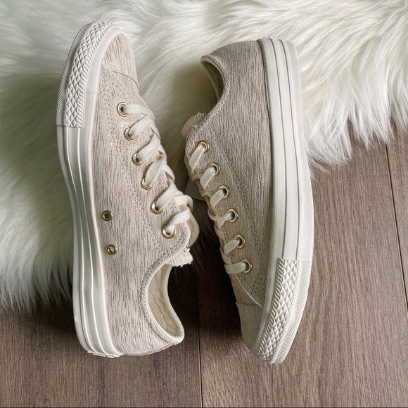 NWT Converse Ctas Presious Metal Suede Lo - Picture 6 of 8